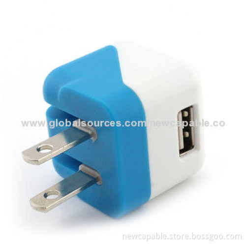 UK Travel Chargers with 100 to 240V AC, 50/60Hz Input, 45 x 45 x 45mm Size